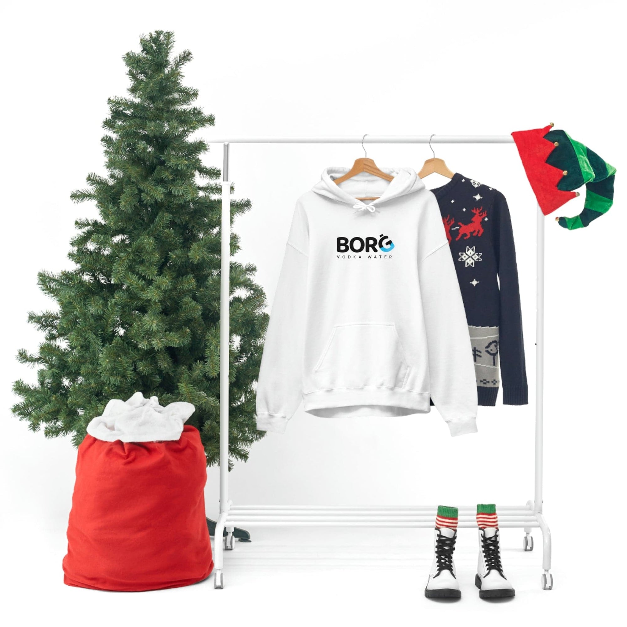 Christmas Gift Idea: Borg White Hooded Sweatshirt 